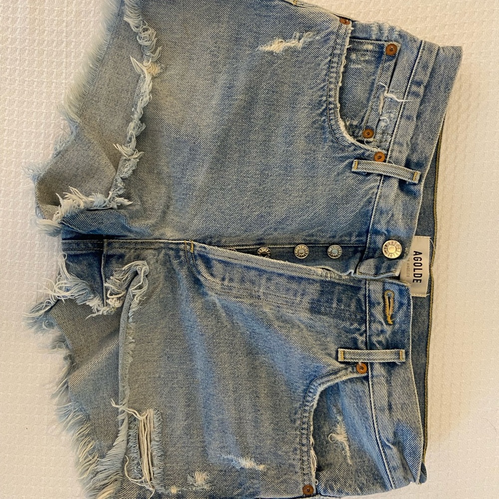 Agolde Distressed Denim Shorts